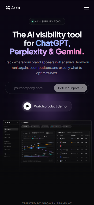 AeoIX - AI Brand Visibility Tracking Mobile